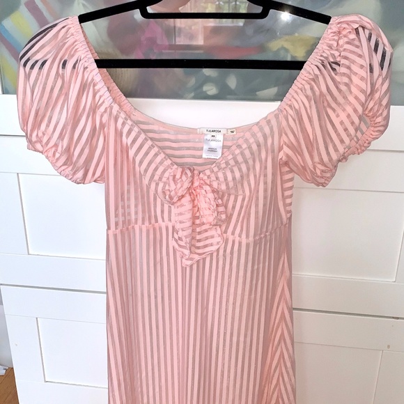 Tularosa Lara Mini in Blush Stripe Swim Coverup - Picture 4 of 9